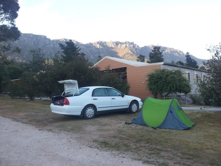 Notre terrain de camping en Tasmanie