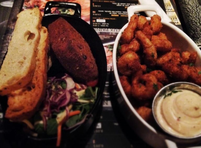 Crevettes et fondue parmesan à la Voie Maltée