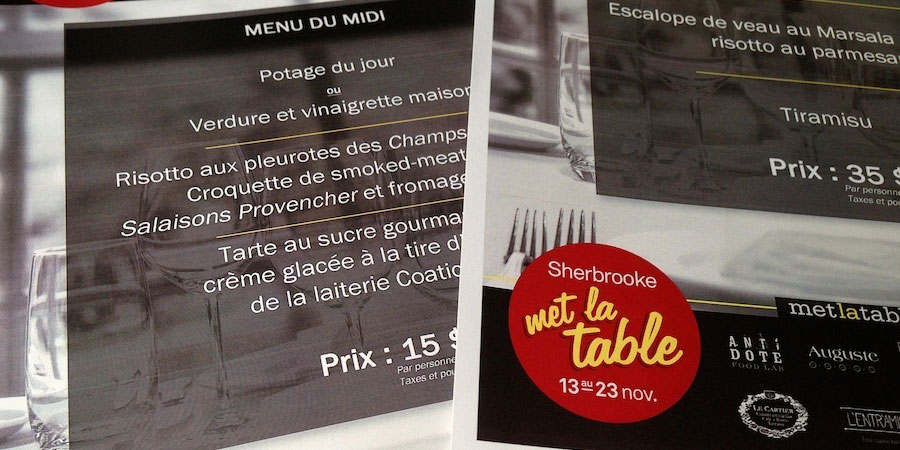 Image à la une : Sherbrooke met la table