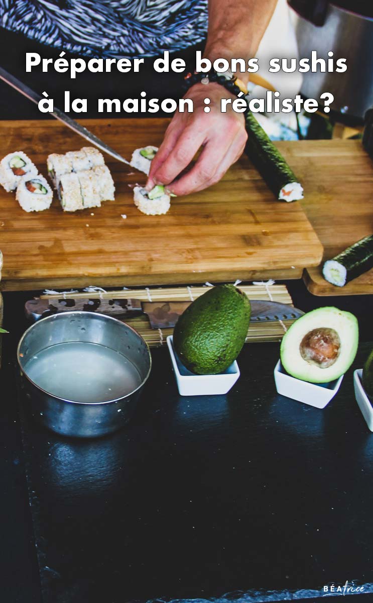 Image pour Pinterest : faire des sushis à la maison