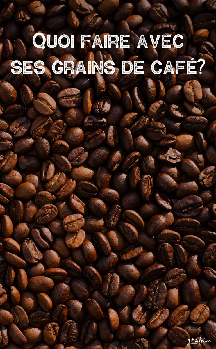 Image pour Pinterest : grains de café