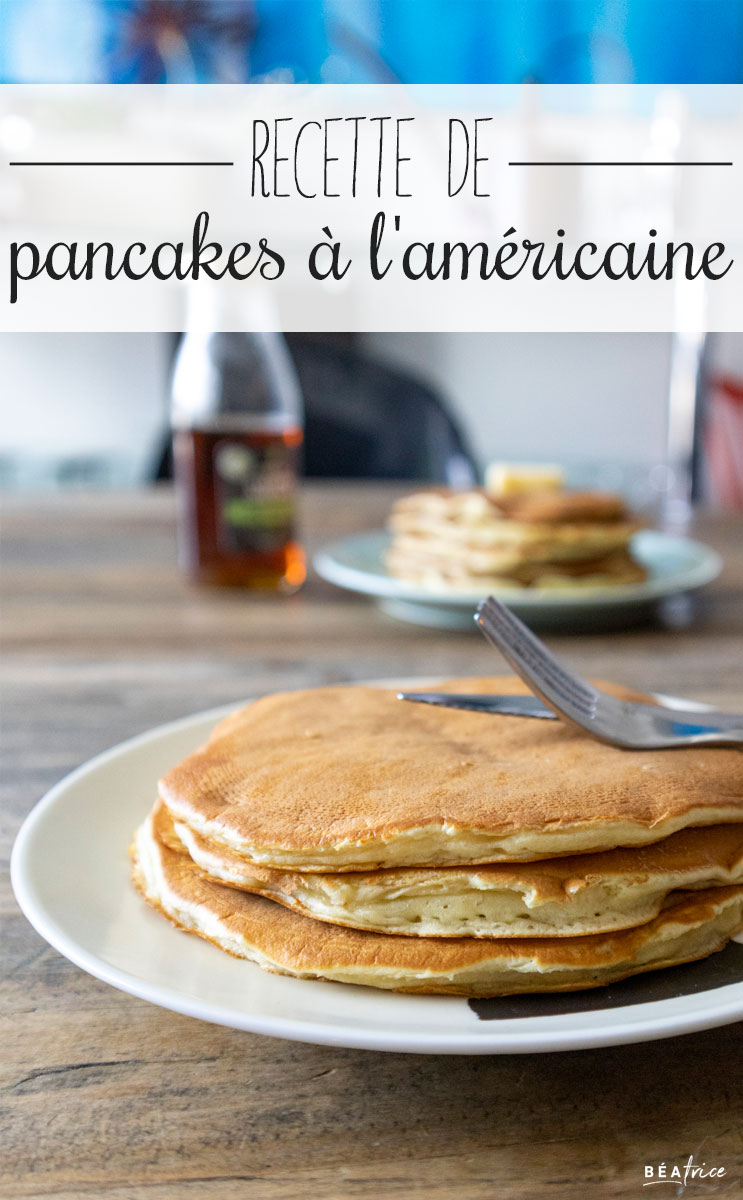 Image pour Pinterest : recette pancakes