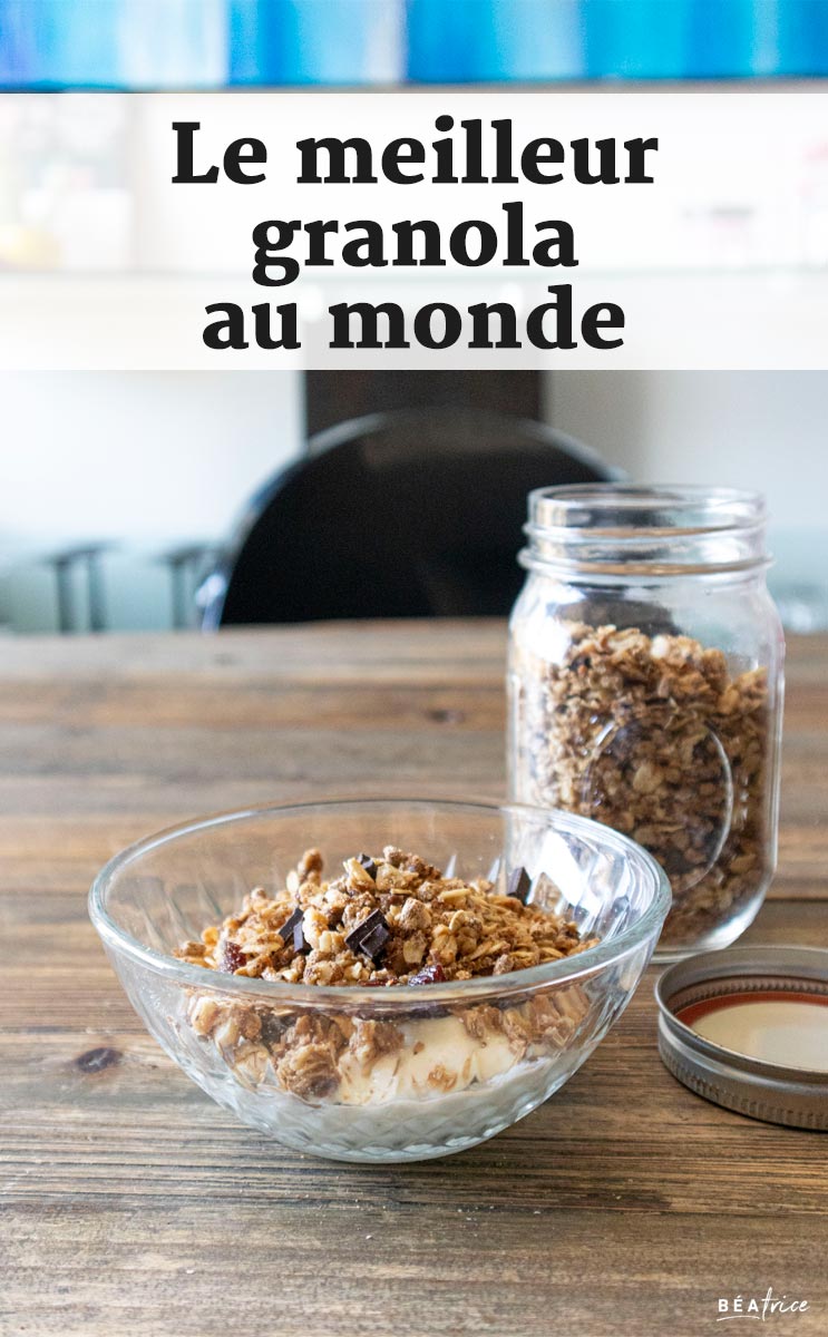 Image pour Pinterest : recette granola maison