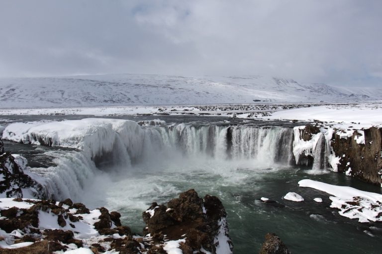 Goðafoss l'hiver