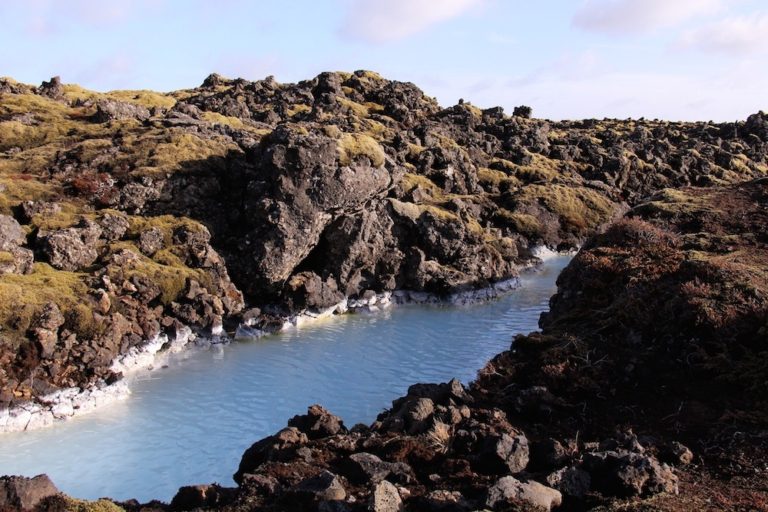 Terrain du Blue Lagoon en Islande