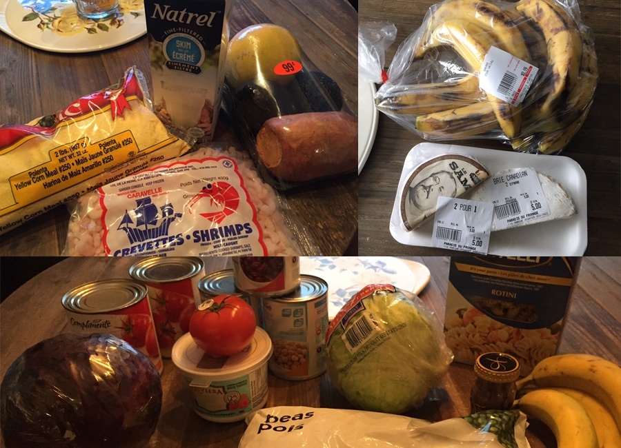 coût du panier d'épicerie