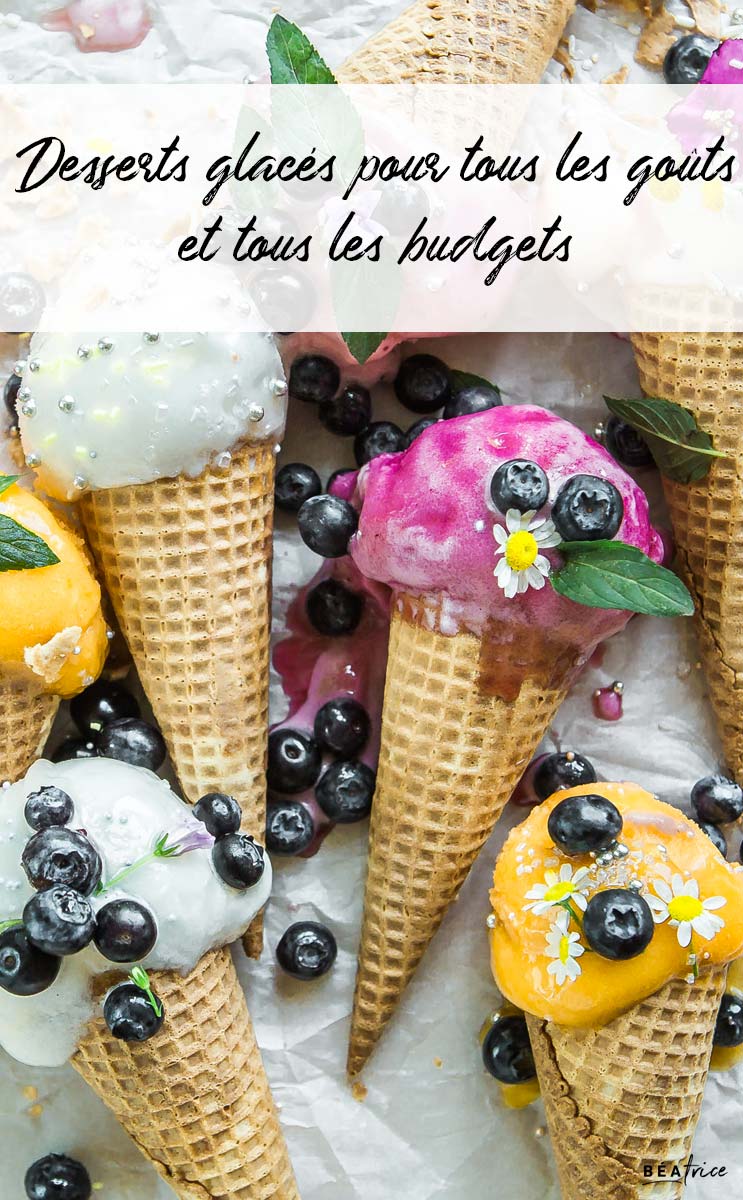 Image pour Pinterest : desserts glacés