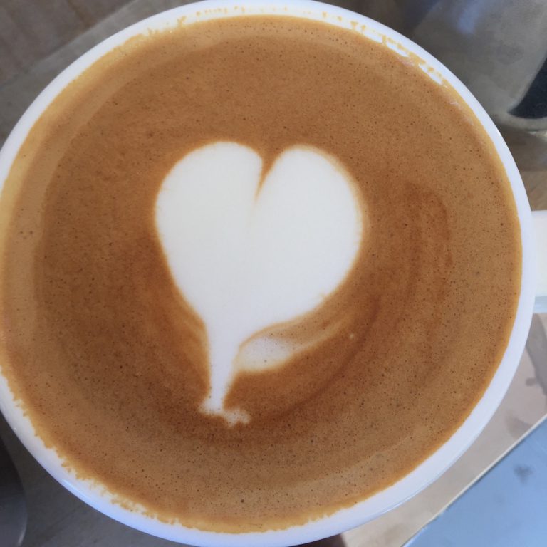 Coeur en art latte