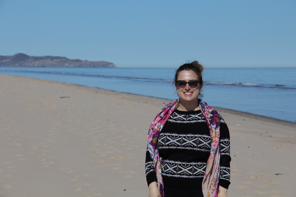 Moi à Sandy Hook aux îles de la Madeleine