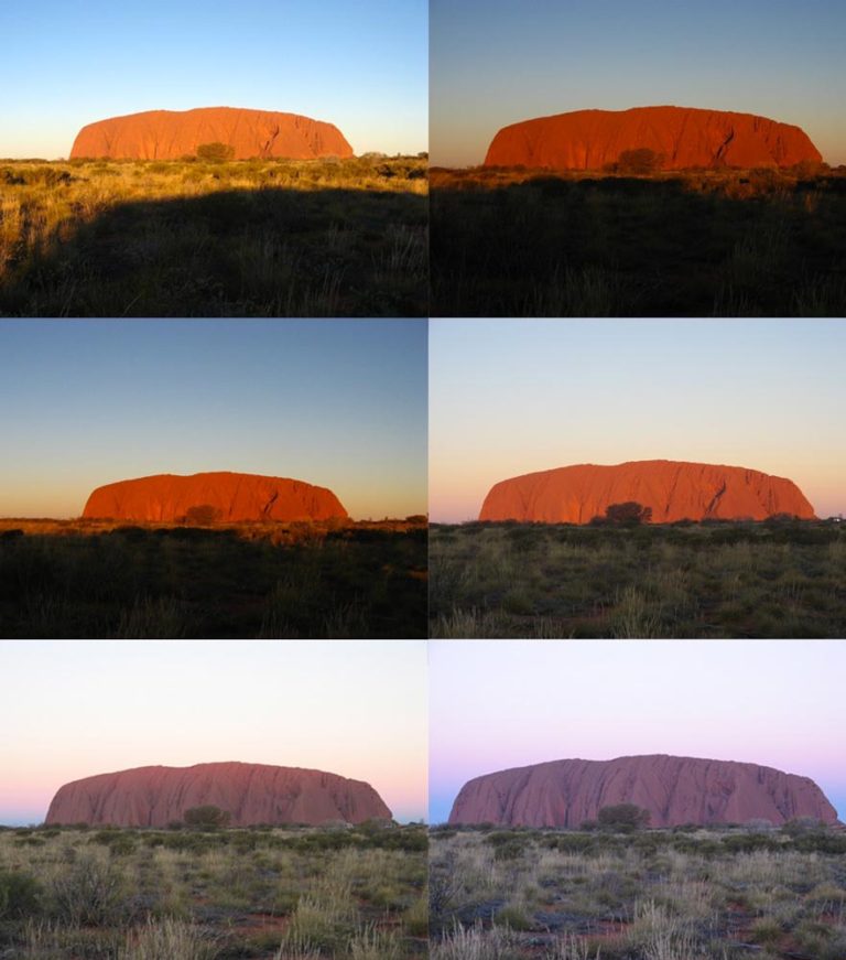 Les couleurs d'Uluru au coucher du soleil