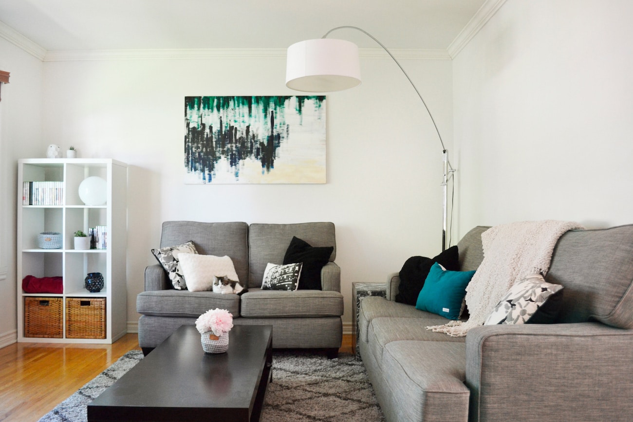 Salon décoré en collaboration avec Kijiji