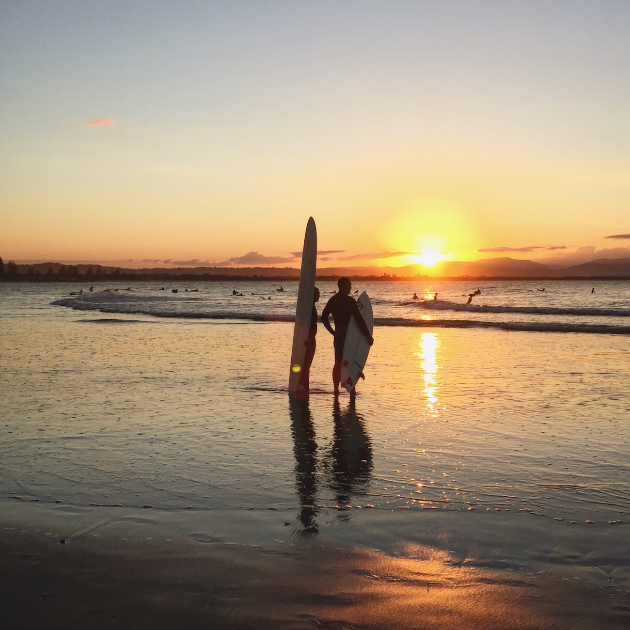 Surfers à Byron Bay, Australie