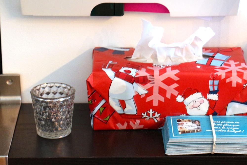 Boite de mouchoirs aux couleurs de Noël