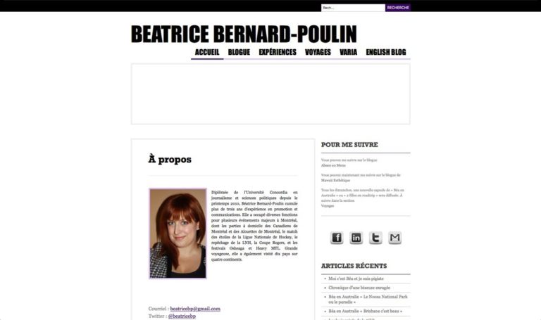 Screencap de mon premier site web