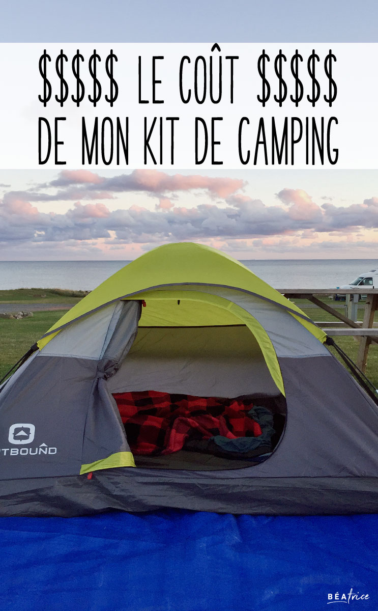 Image pour Pinterest : kit de camping