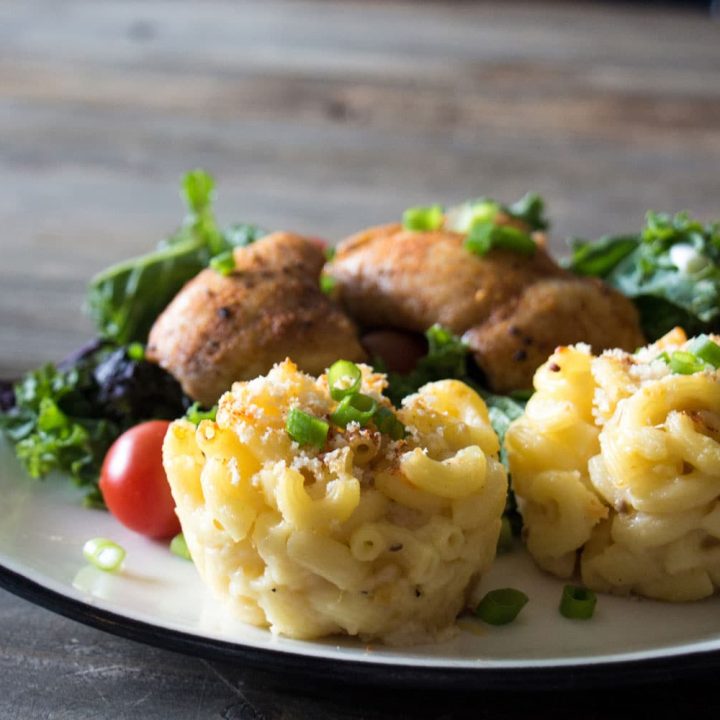 Coupes de macaroni au fromage