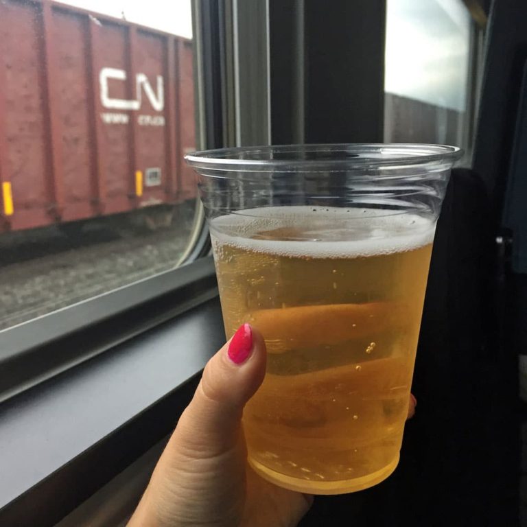 Bière dans le train Montréal-Senneterre