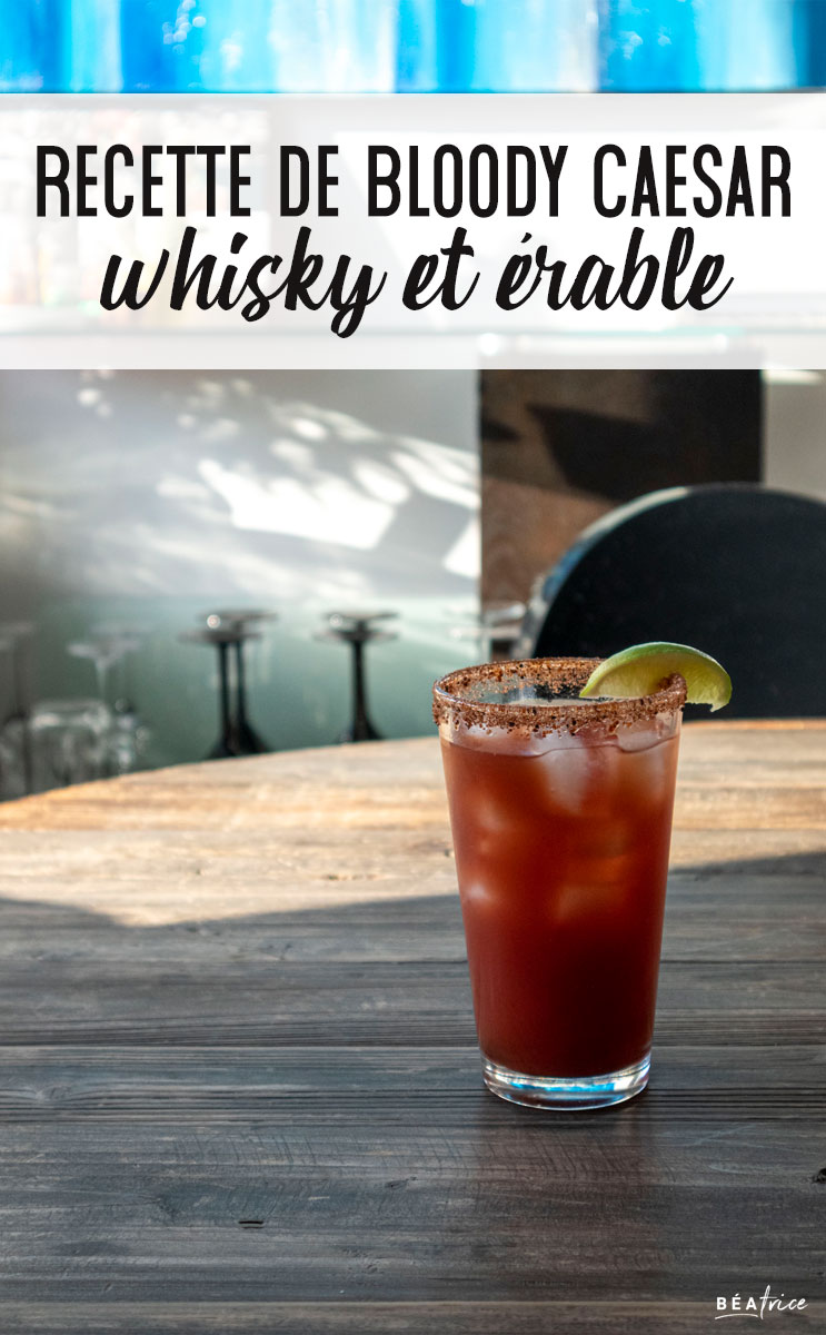 Image pour Pinterest : bloody caesar whisky