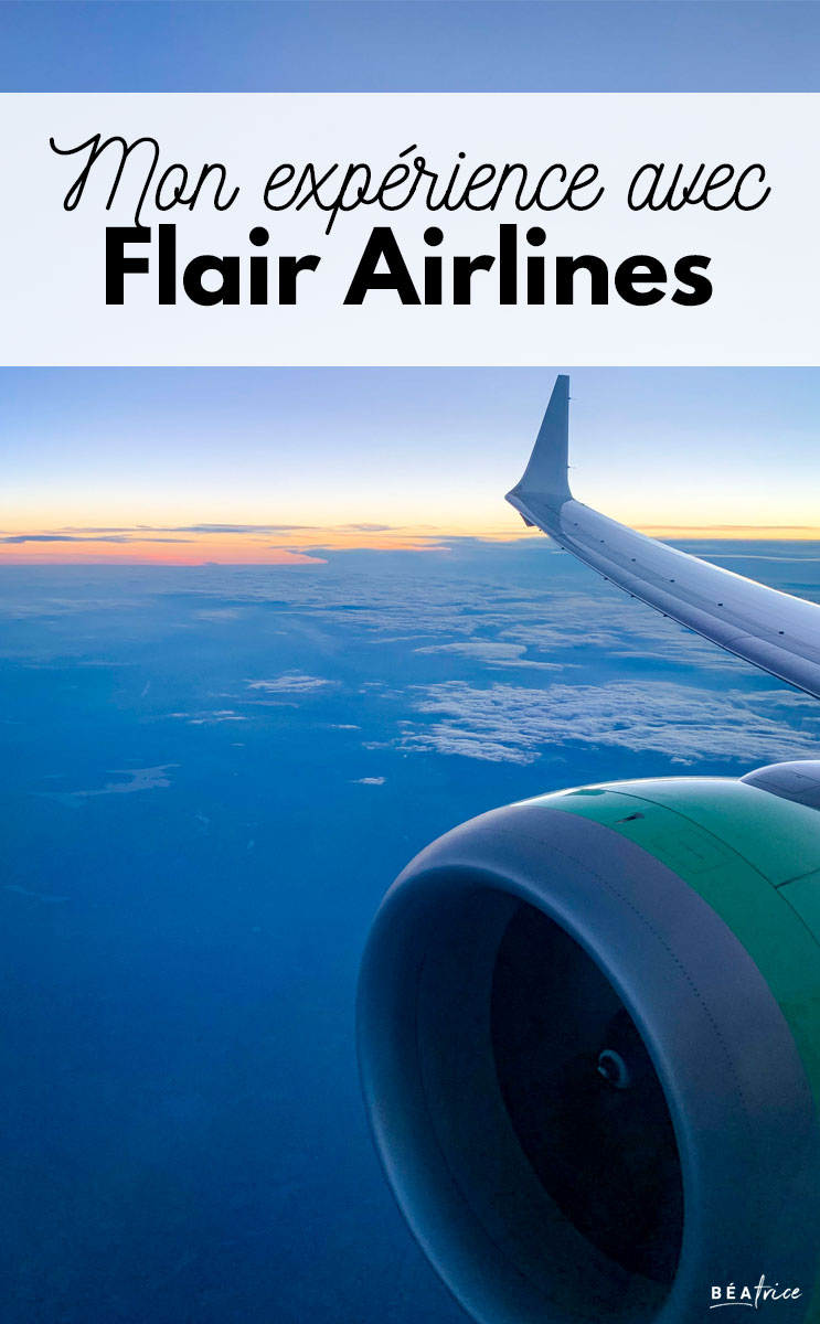 Image pour Pinterest : flair airlines avis