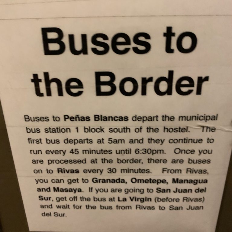 Informations au sujet des autobus dans une auberge