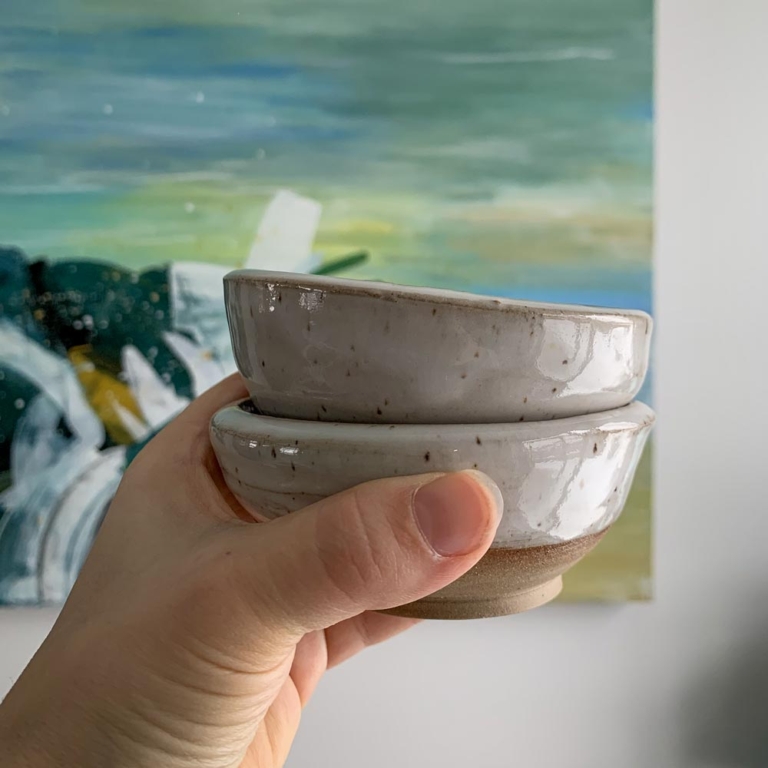 Deux des bols que j'ai faits