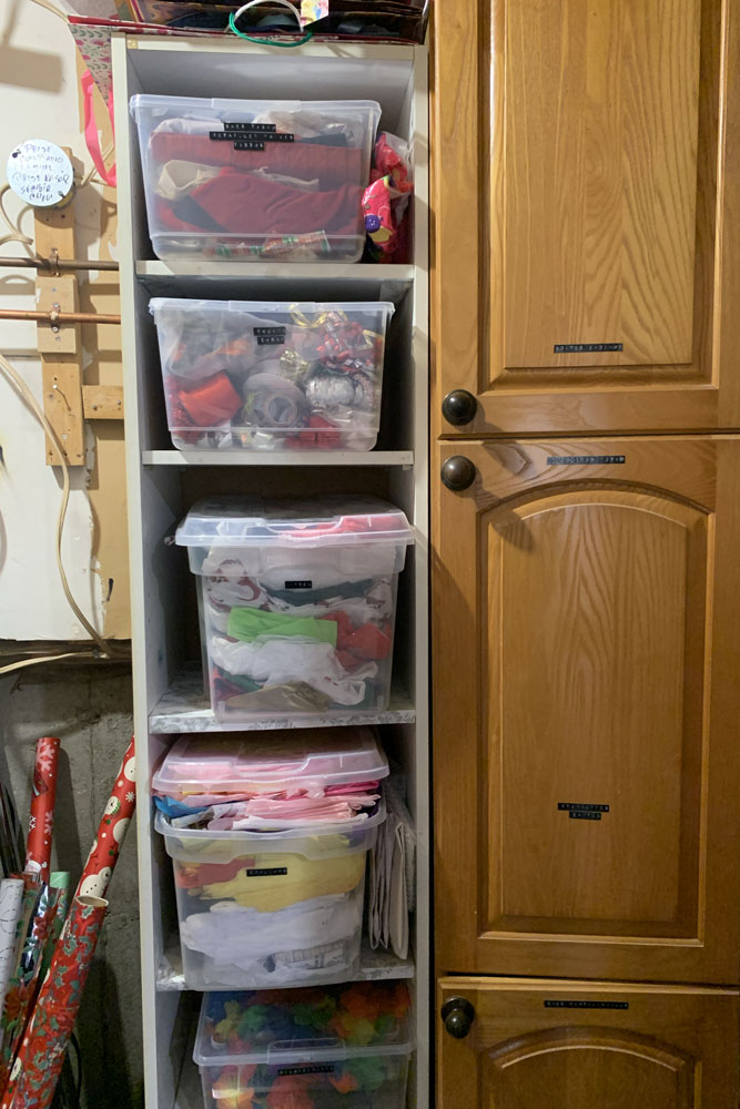 Armoires avec &eacute;tiquettes