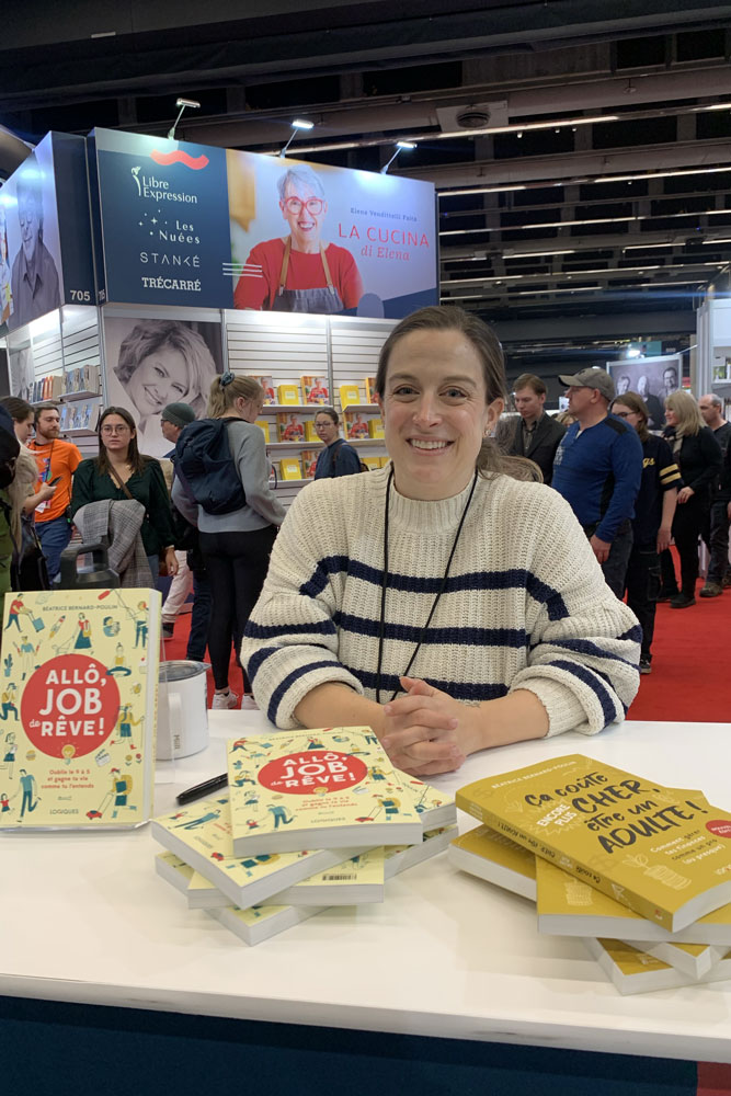 Moi au Salon du livre de Montréal
